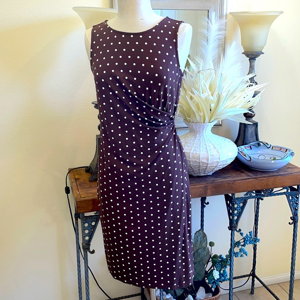 Talbots Polka Dot Stretch Dress - Picture 9 of 9